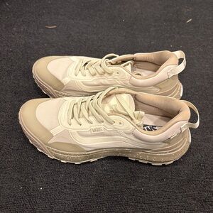 Vans Off-White and Tan Sneakers